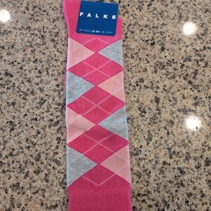 NWT Falke Pink Argyle Socks